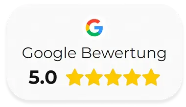 Google Bewertungen - 5 von 5 Sternen